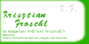 krisztian froschl business card